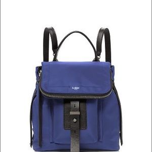 Botkier royal blue& black leather & nylon backpack